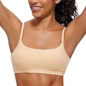 CRZ YOGA butterluxe scoop nexk sports bra - nude / yellow